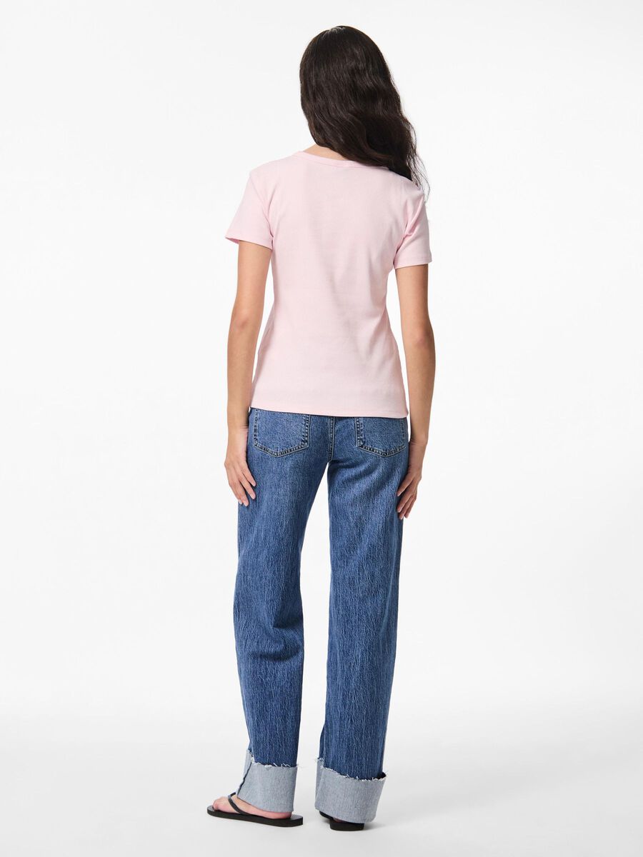 Pieces PCMAY RIBBED T-SHIRT, Pink-A-Boo, highres - 17154483_PinkABoo_004.jpg