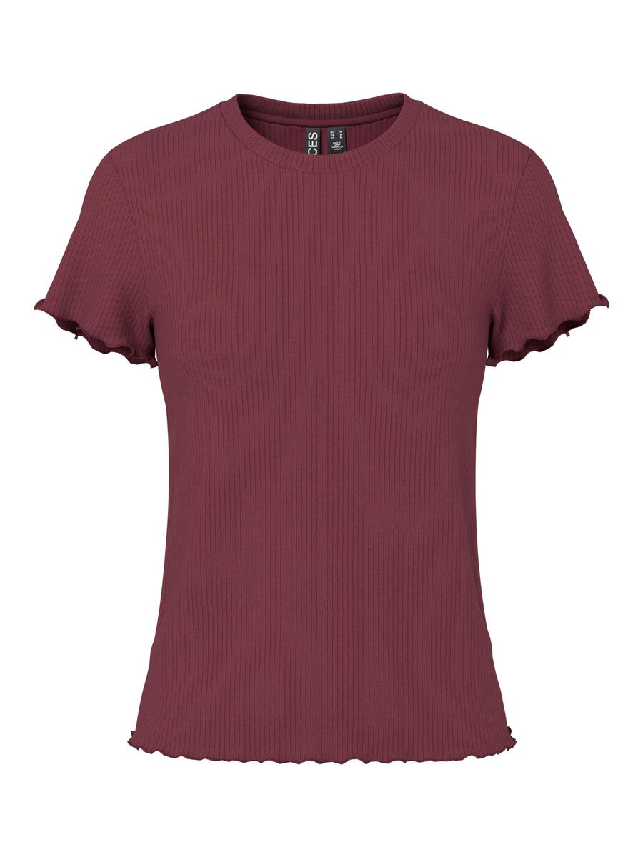 Pieces PCNICCA - CÔTELÉ T-SHIRT, Tawny Port, highres - 17120085_TawnyPort_001.jpg