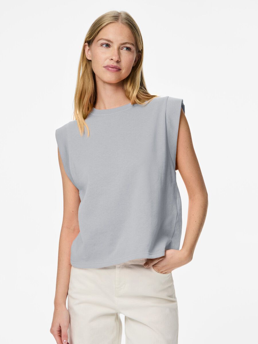 Product carousel image - PCCHILLI SUMMER  TOP, Light Grey Melange | 1