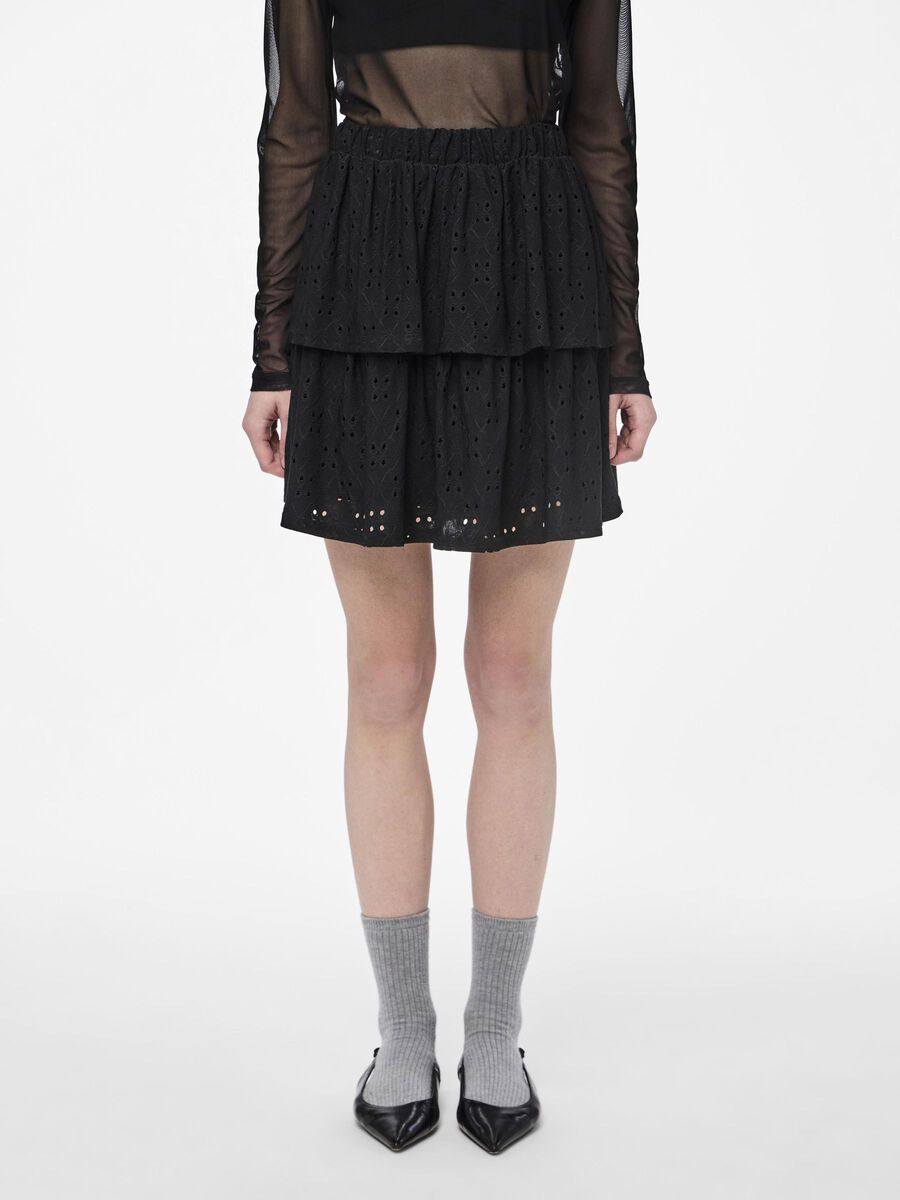 Pieces PCMIMI MINI SKIRT, Black, highres - 17145523_Black_003.jpg