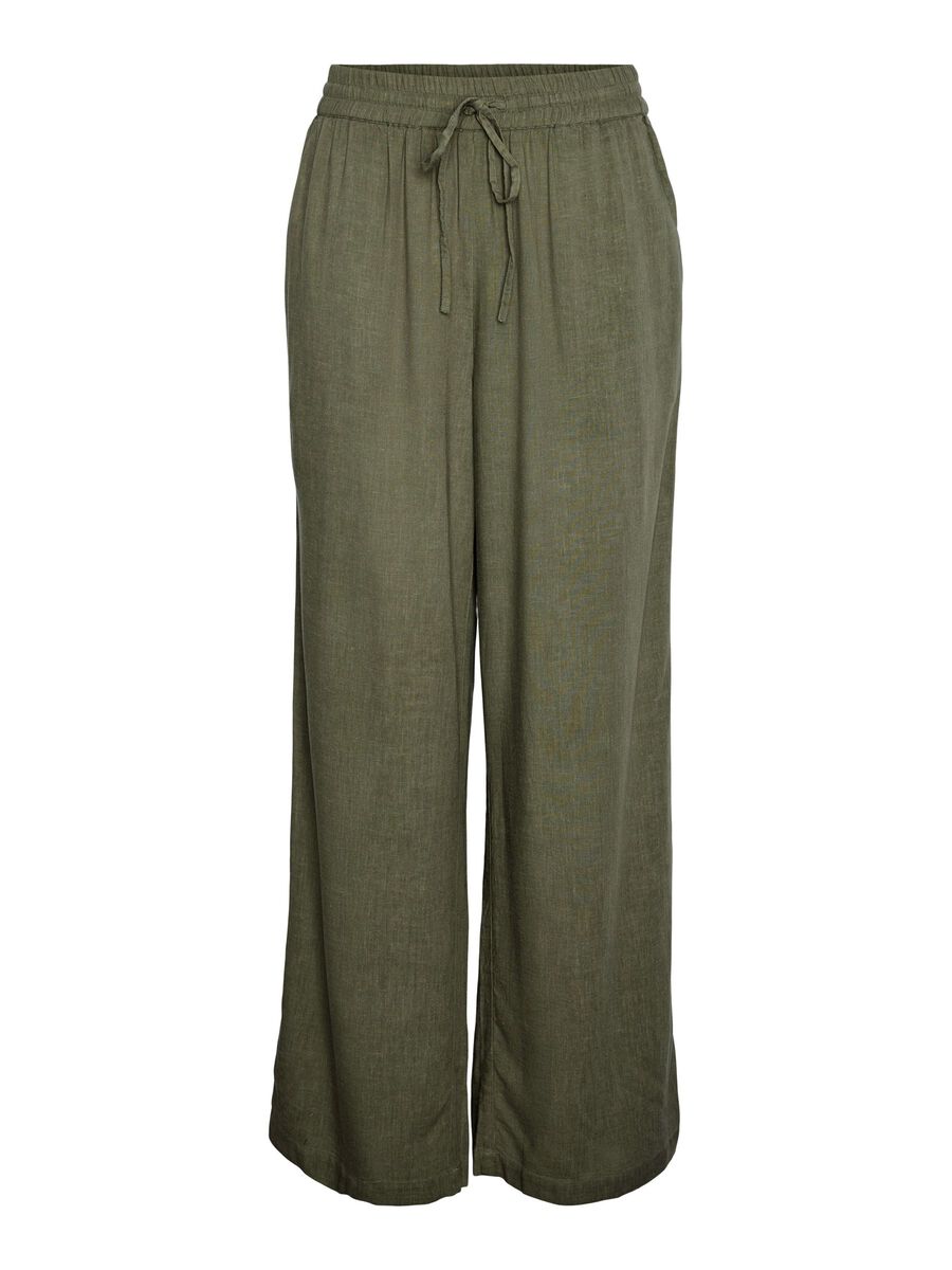 Pieces PCPIA HOSE MIT WEITEM BEIN, Deep Lichen Green, highres - 17149314_DeepLichenGreen_001.jpg