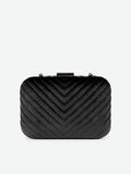 Pieces QUILTED VELVET CLUTCH, Black, highres - 17092521_Black_002.jpg