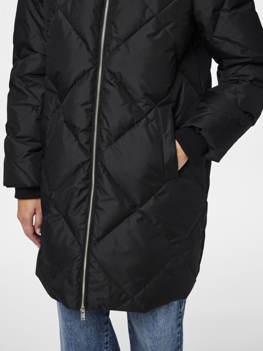 Carousel image - PCNOVELLA LONG DOWN JACKET, Black | 4