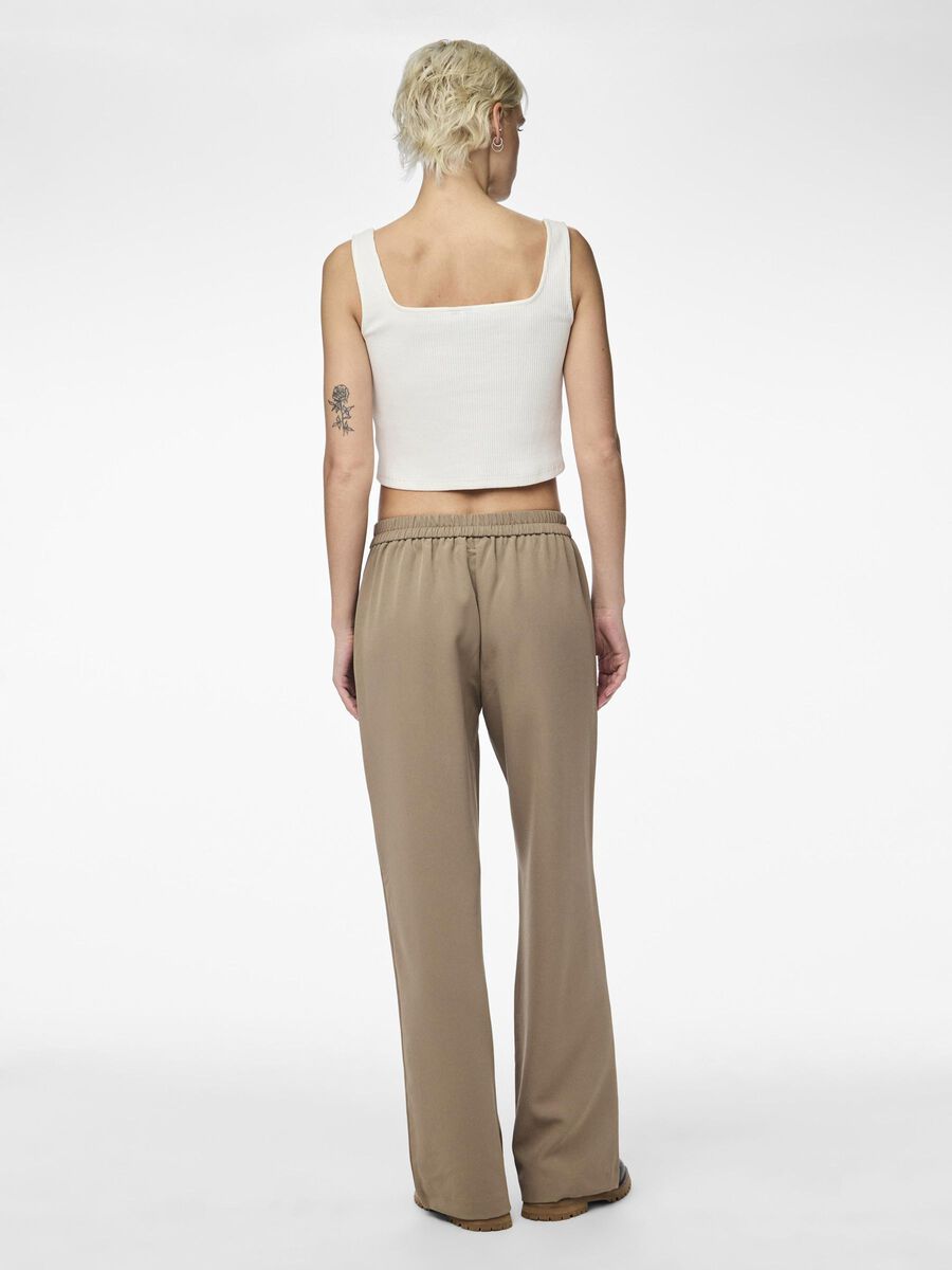 Product carousel image - PCBOZZY WIDE-LEG TROUSERS, Fossil | 2