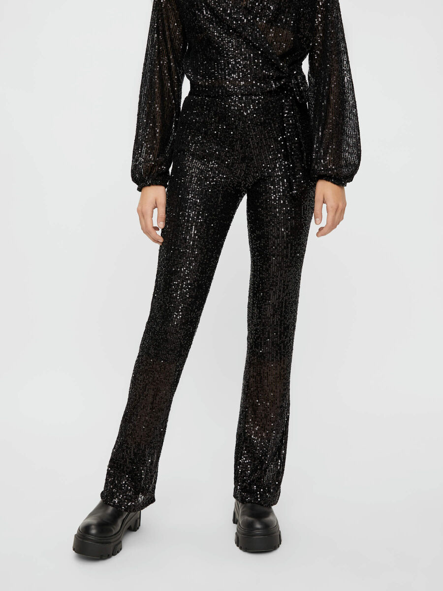Pieces PANTALONI SVASATI, Black, highres - 17109437_Black_003.jpg