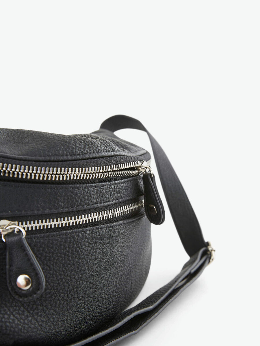 Pieces SOLID-COLOURED BUM BAG, Black, highres - 17093769_Black_005.jpg