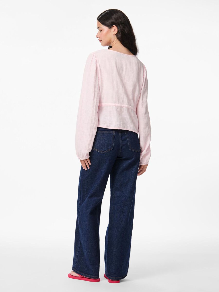 Pieces PCSASTINA MUSSELIN LONG SLEEVED TOP, Pink-A-Boo, highres - 17156480_PinkABoo_004.jpg