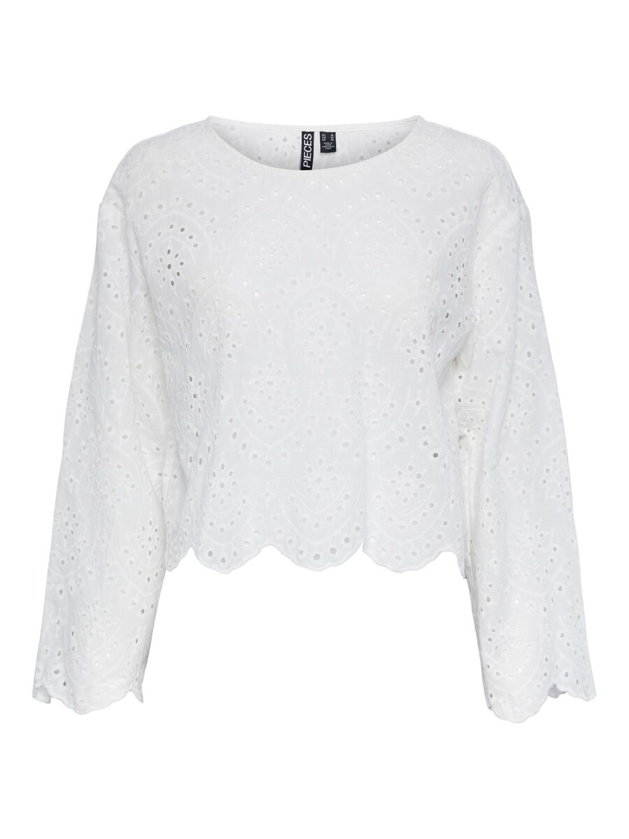 Pieces PCJANNI LONG SLEEVED BLOUSE, Bright White, highres - 17148351_BrightWhite_001.jpg