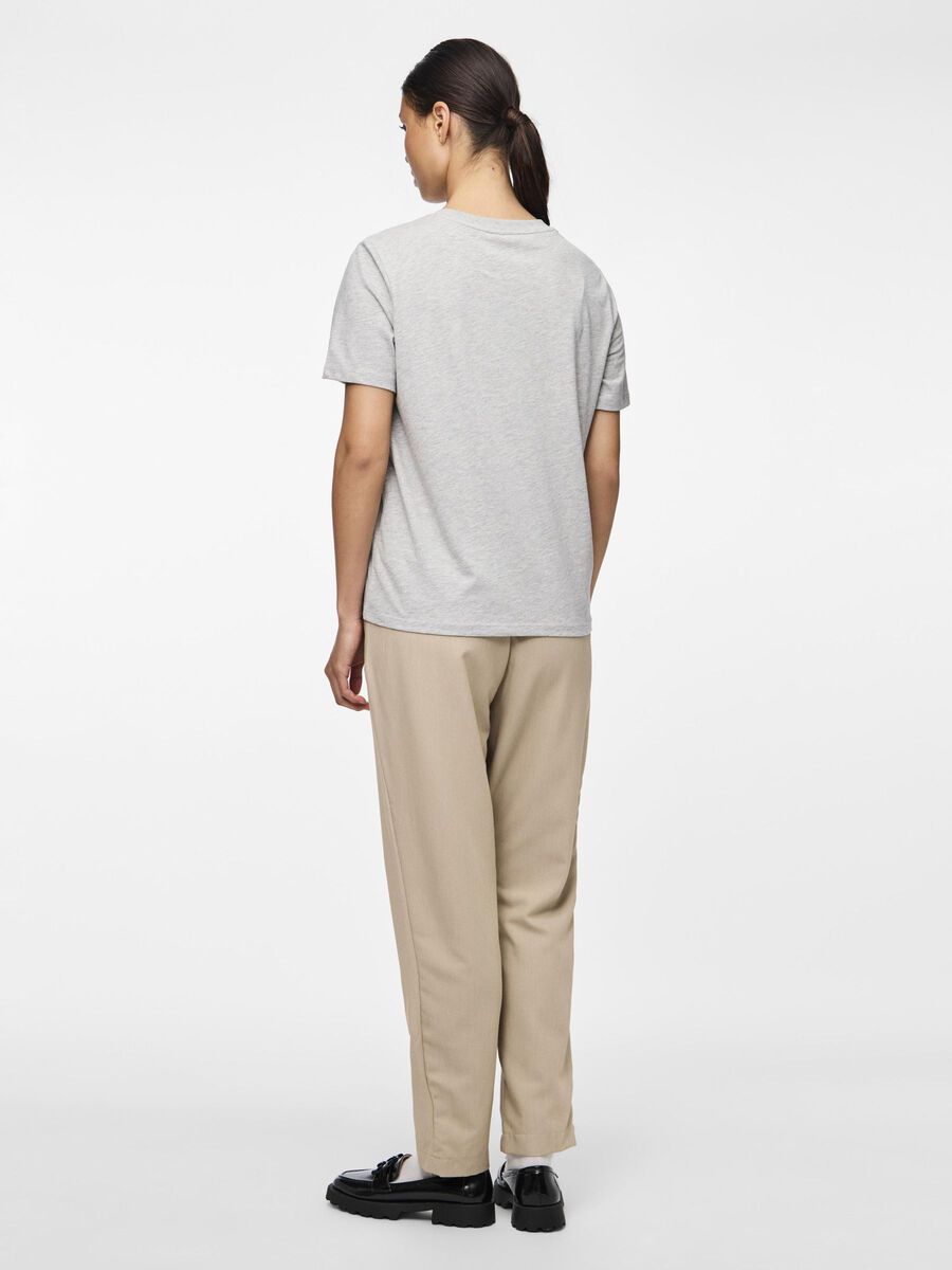 Pieces T-SHIRT, Light Grey Melange, highres - 17140802_LightGreyMelange_004.jpg