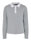 Pieces PCTINORI LONG-SLEEVED POLO, Silver Gray, highres - 17157398_SilverGray_1197474_001.jpg