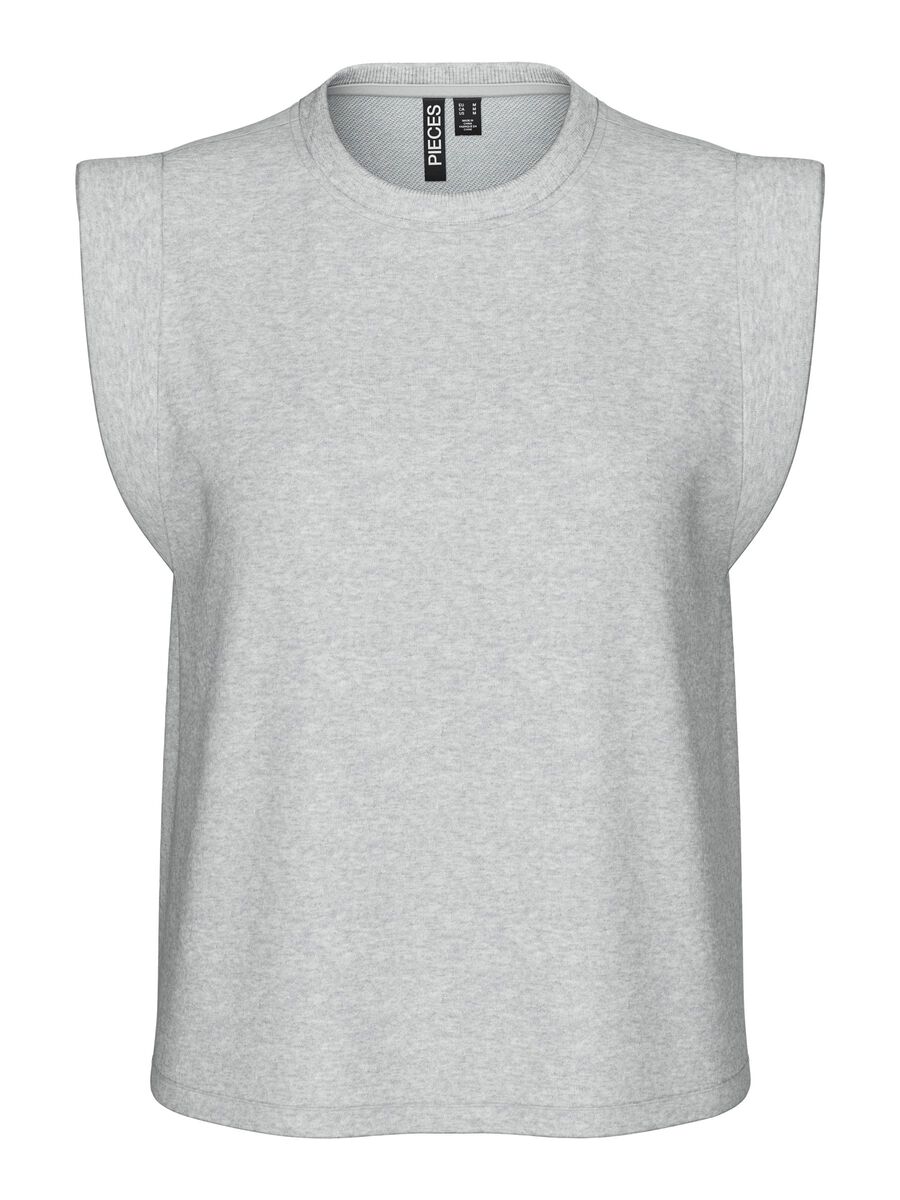 Carousel image - PCCHILLI SUMMER  TOP, Light Grey Melange | 5