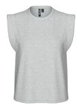 Product image thumbnail - PCCHILLI SUMMER  TOP, Light Grey Melange | 5