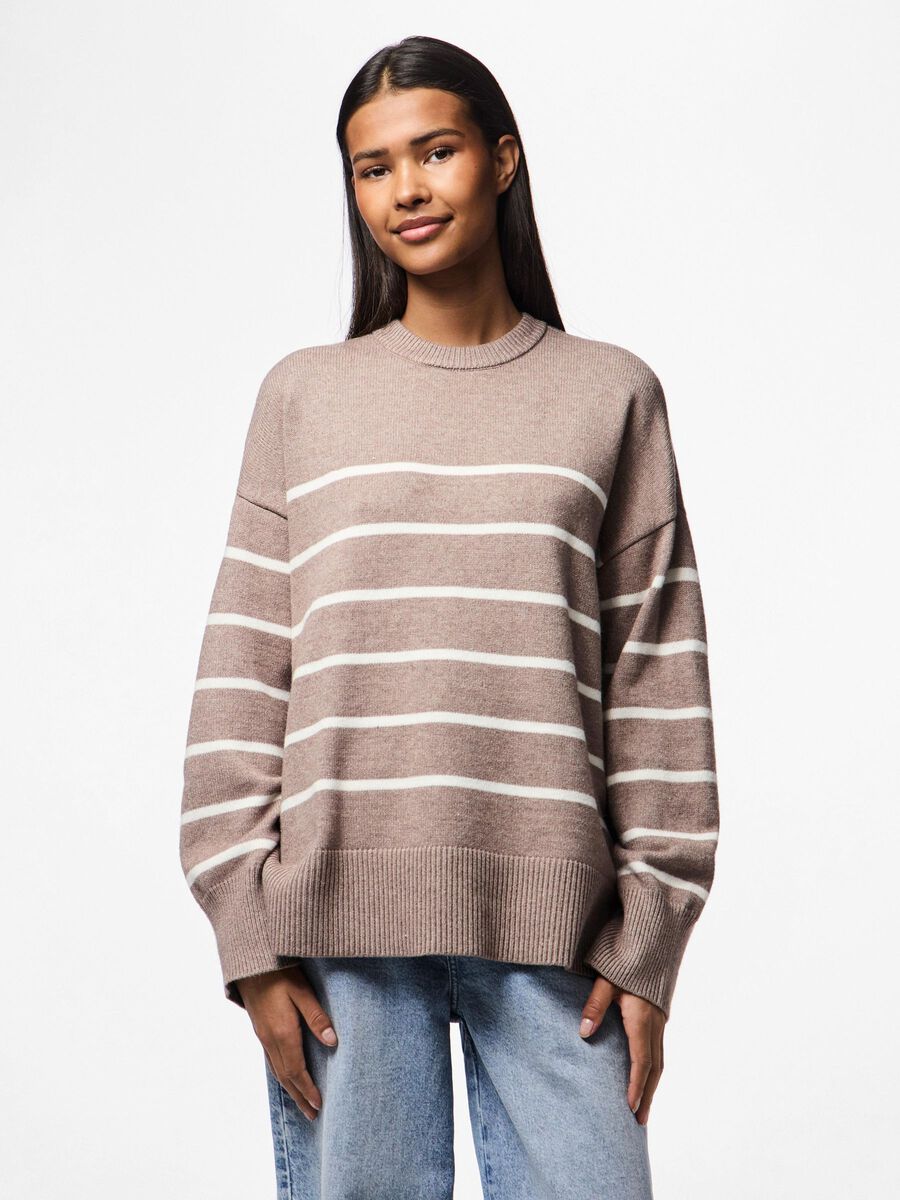 Pieces PCSILLE STRICKPULLOVER, Morel, highres - 17154378_Morel_1152898_003.jpg
