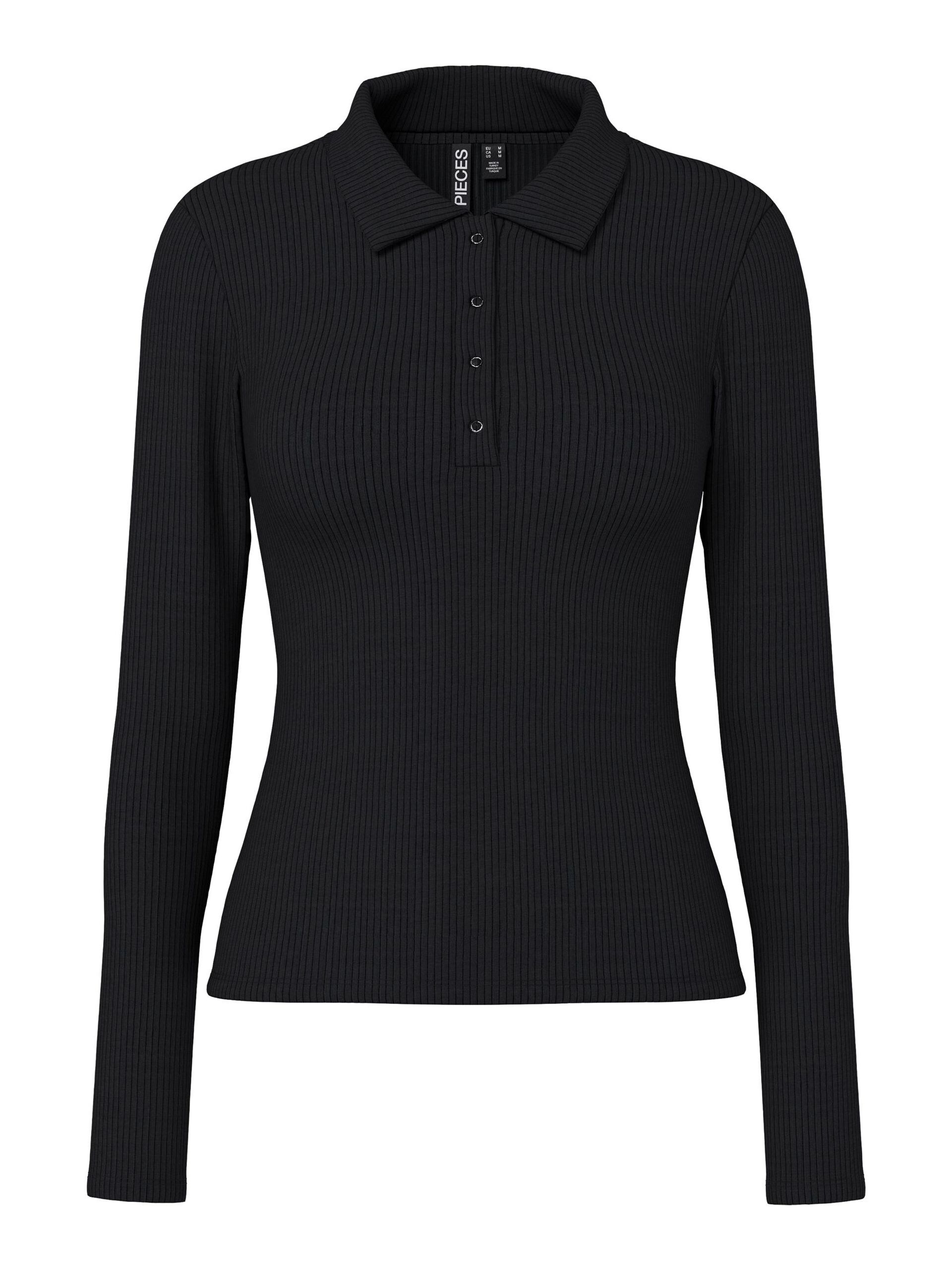 Carousel image - PCKITTE POLOSKJORTE, Black | 5