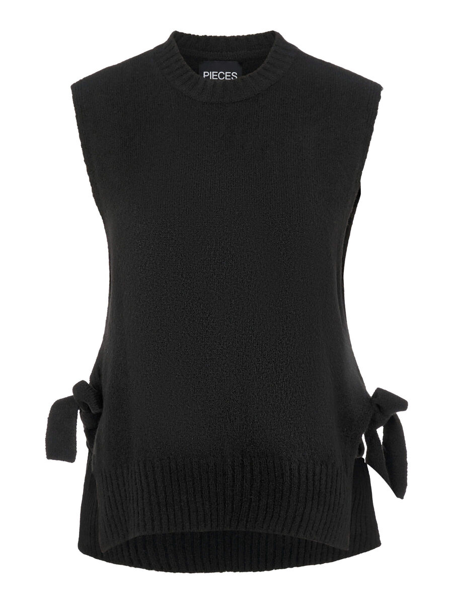 Black KNITTED VEST Pieces®
