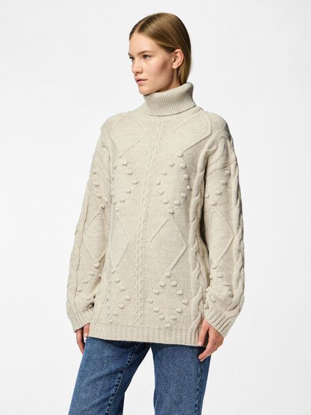 Pieces PCDONSI KNITTED PULLOVER, Sandshell, highres - 17149699_Sandshell_1109986_003.jpg