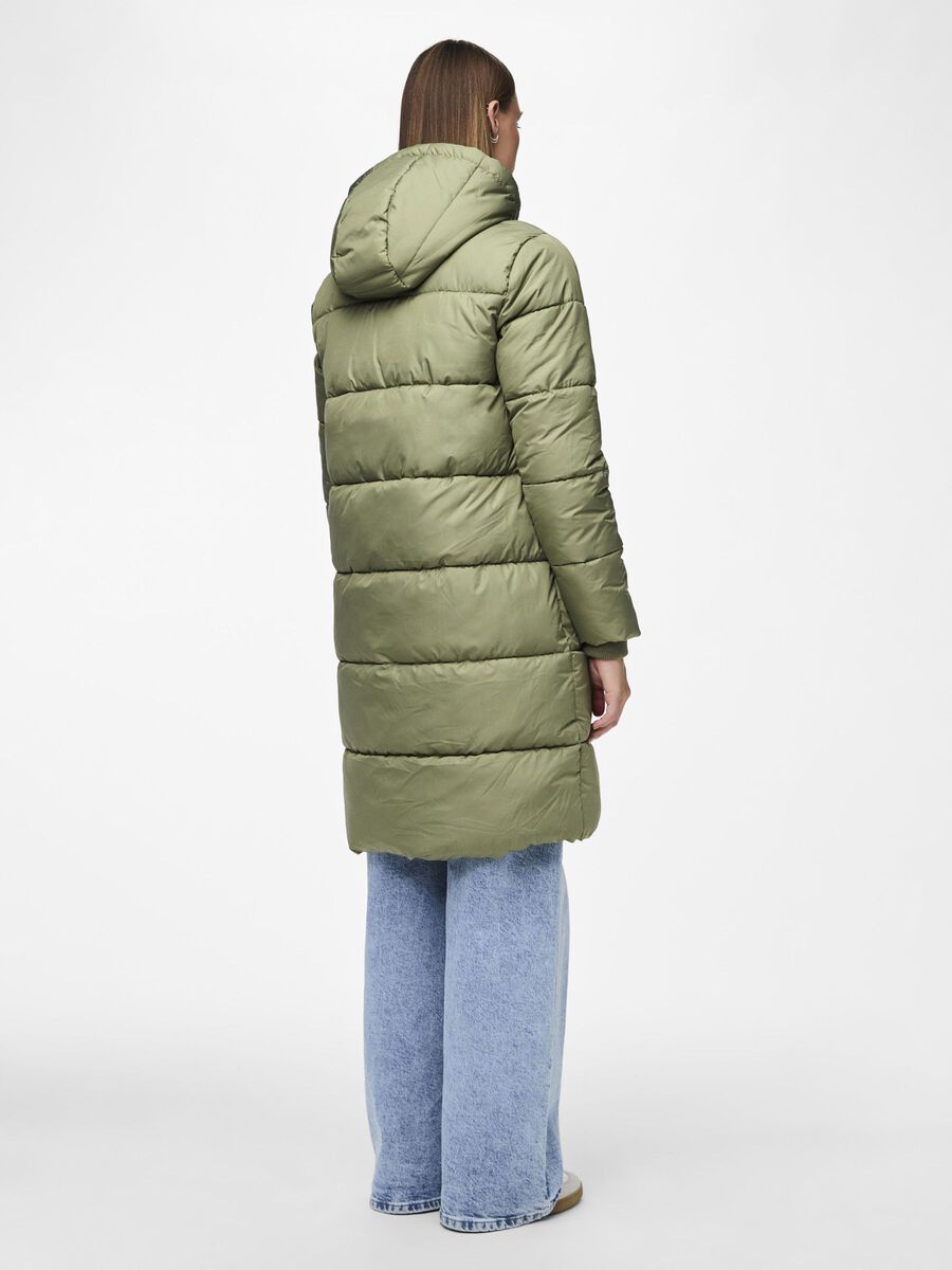 Pieces PCBEE LONG PADDED JACKET, Deep Lichen Green, highres - 17115627_DeepLichenGreen_004.jpg