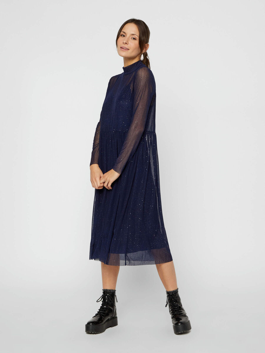 Pieces GLITTER SEMI-SHEER MIDI DRESS, Night Sky, highres - 17099874_NightSky_744500_003.jpg