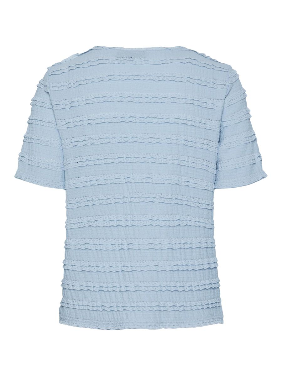 Pieces PCANINE SHORT SLEEVED TOP, Cashmere Blue, highres - 17155264_CashmereBlue_002.jpg