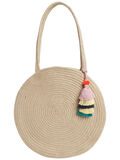 Pieces ROUND STRAW SHOULDER BAG, Natural, highres - 17089631_Natural_001.jpg