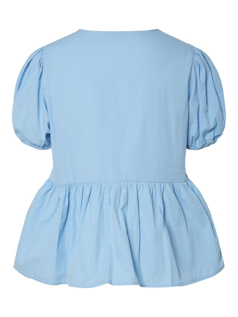 Pieces PCGOLLY PUFF SLEEVED TOP, Airy Blue, highres - 17155915_AiryBlue_1165573_002.jpg