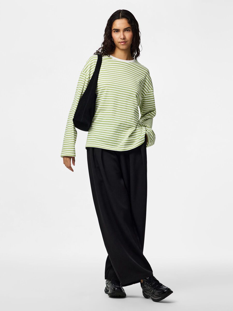 Product carousel image - PCSADIE LONG SLEEVED TOP, Bright White | 1