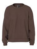Pieces PCCHILLI LOOSE FIT SWEATSHIRT, Hot Fudge, highres - 17156302_HotFudge_001.jpg