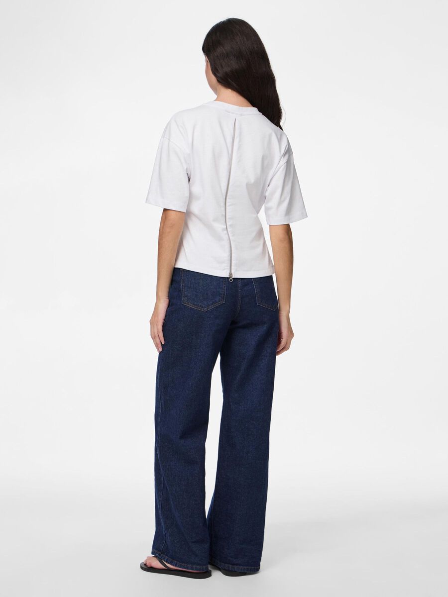 Pieces PCAMY LYNLÅS T-SHIRT, Bright White, highres - 17161196_BrightWhite_004.jpg