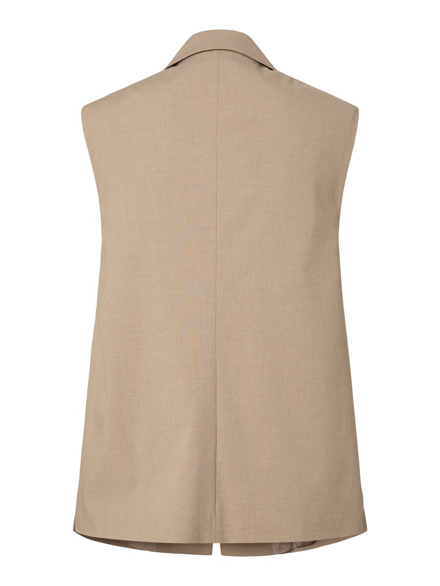 Carousel image - PCROSA SPLIT VEST, Greige | 7