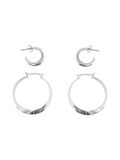 Pieces 2-PAK RINGE ØRERINGE, Silver Colour, highres - 17103967_SilverColour_770763_008.jpg