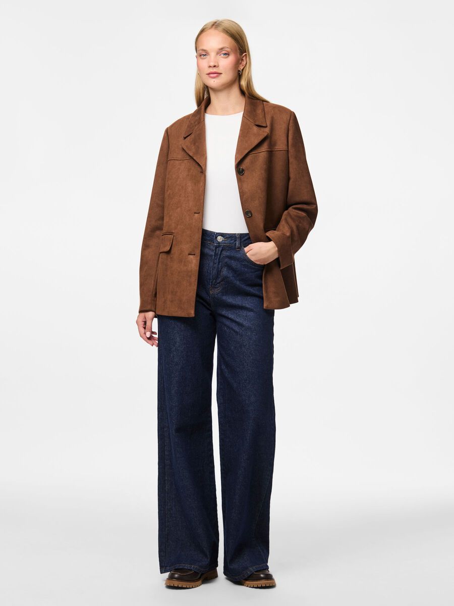 Carousel image - PCRAKEL BRUSHED BLAZER, Downtown Brown | 3