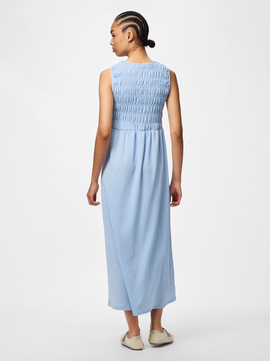 Product carousel image - PCBETTY SMOCK  MAXI DRESS, Cashmere Blue | 2