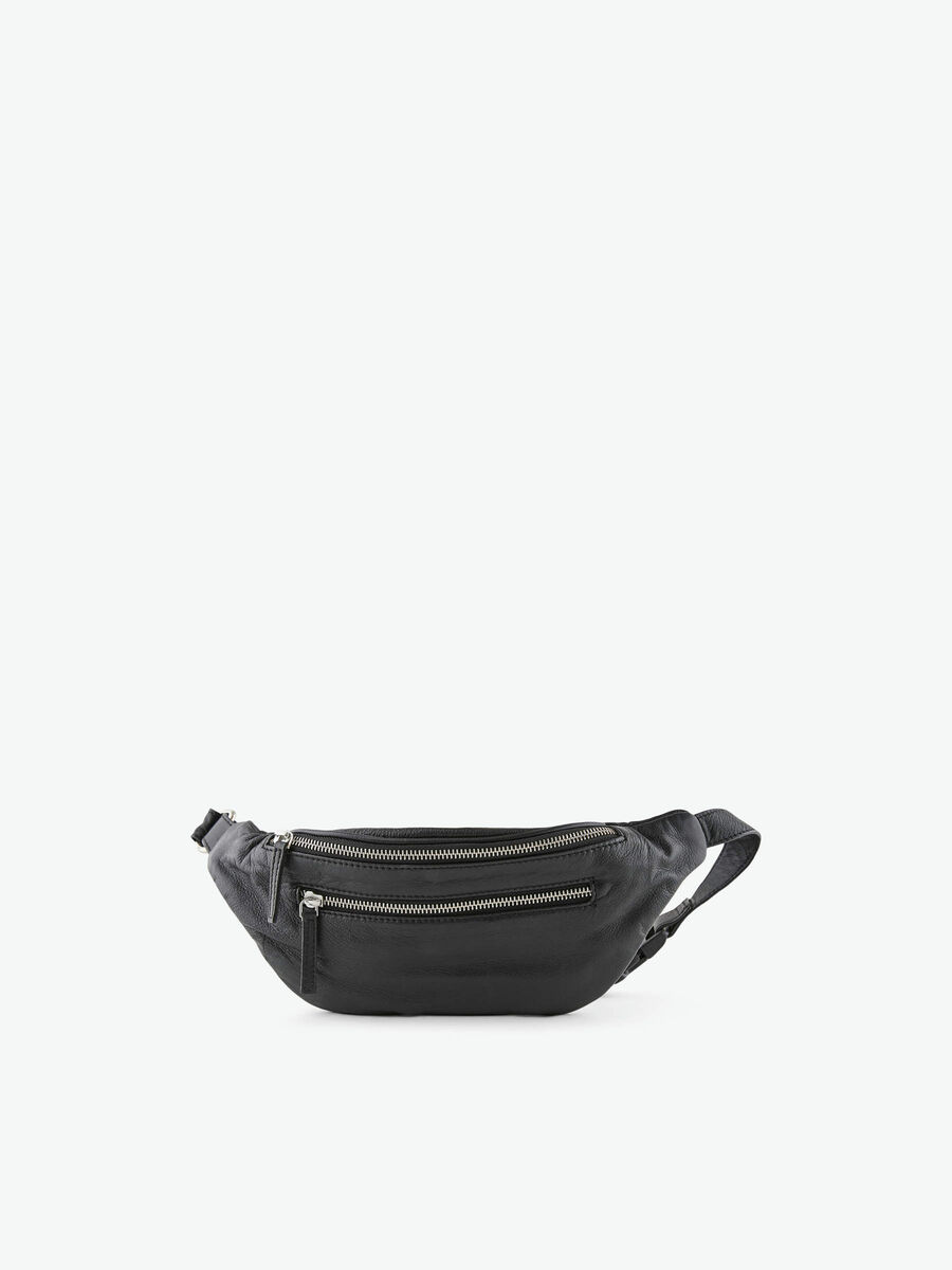 Pieces LEDER BAUCHTASCHE, Black, highres - 17105753_Black_001.jpg