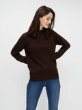 Pieces HIGH NECK KNITTED JUMPER, Mole, highres - 17106946_Mole_003.jpg