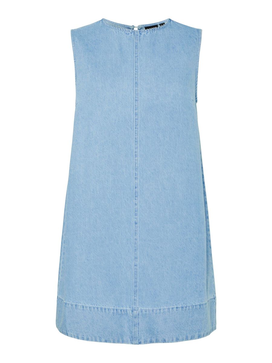 Product carousel image - PCFLORA MINI  DENIM DRESS, Light Blue Denim | 2