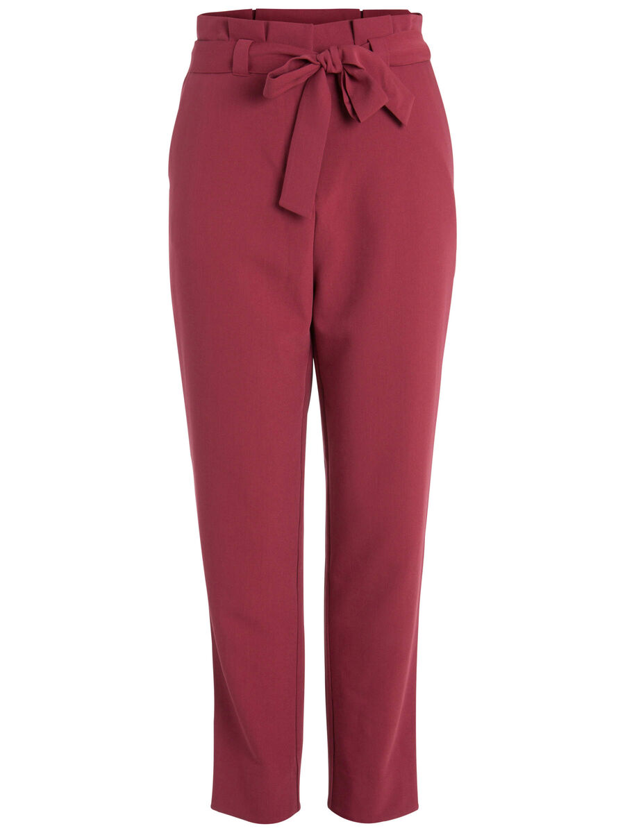 Pieces HIGH WAIST TROUSERS, Tibetan Red, highres - 17083490_TibetanRed_001.jpg