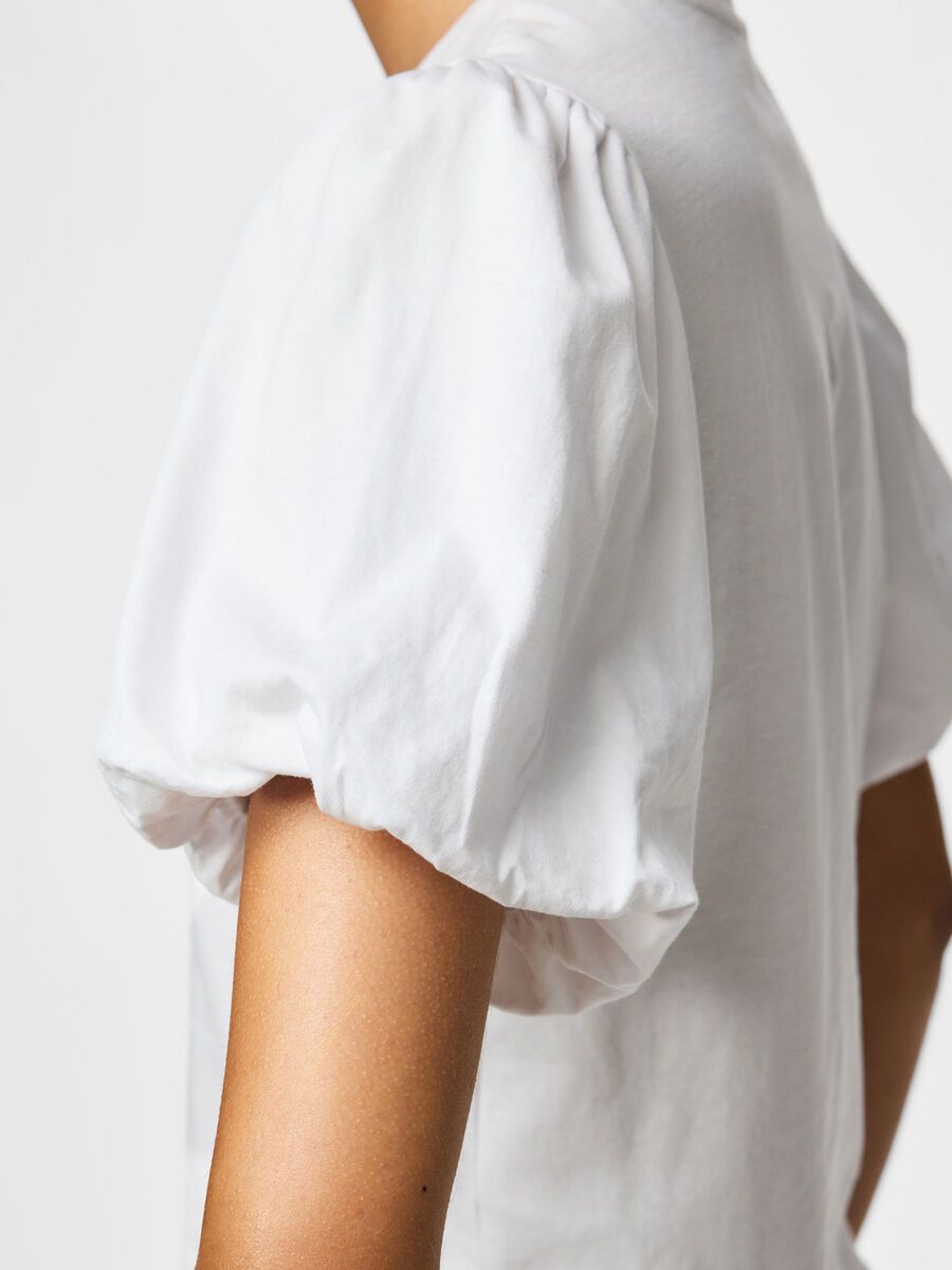 Carousel image - PCPERNILLA PUFF T-SHIRT, Bright White | 4