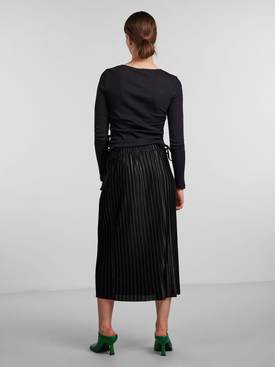 Pieces PCNOELLE MIDI SKIRT, Black, highres - 17138803_Black_004.jpg