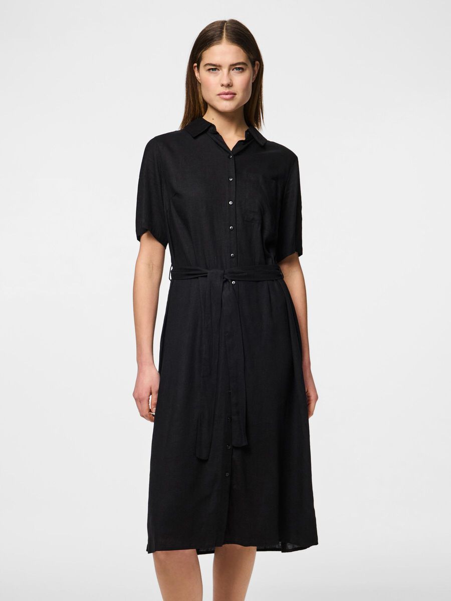 Pieces PCPIA SHIRT DRESS, Black, highres - 17152063_Black_003.jpg