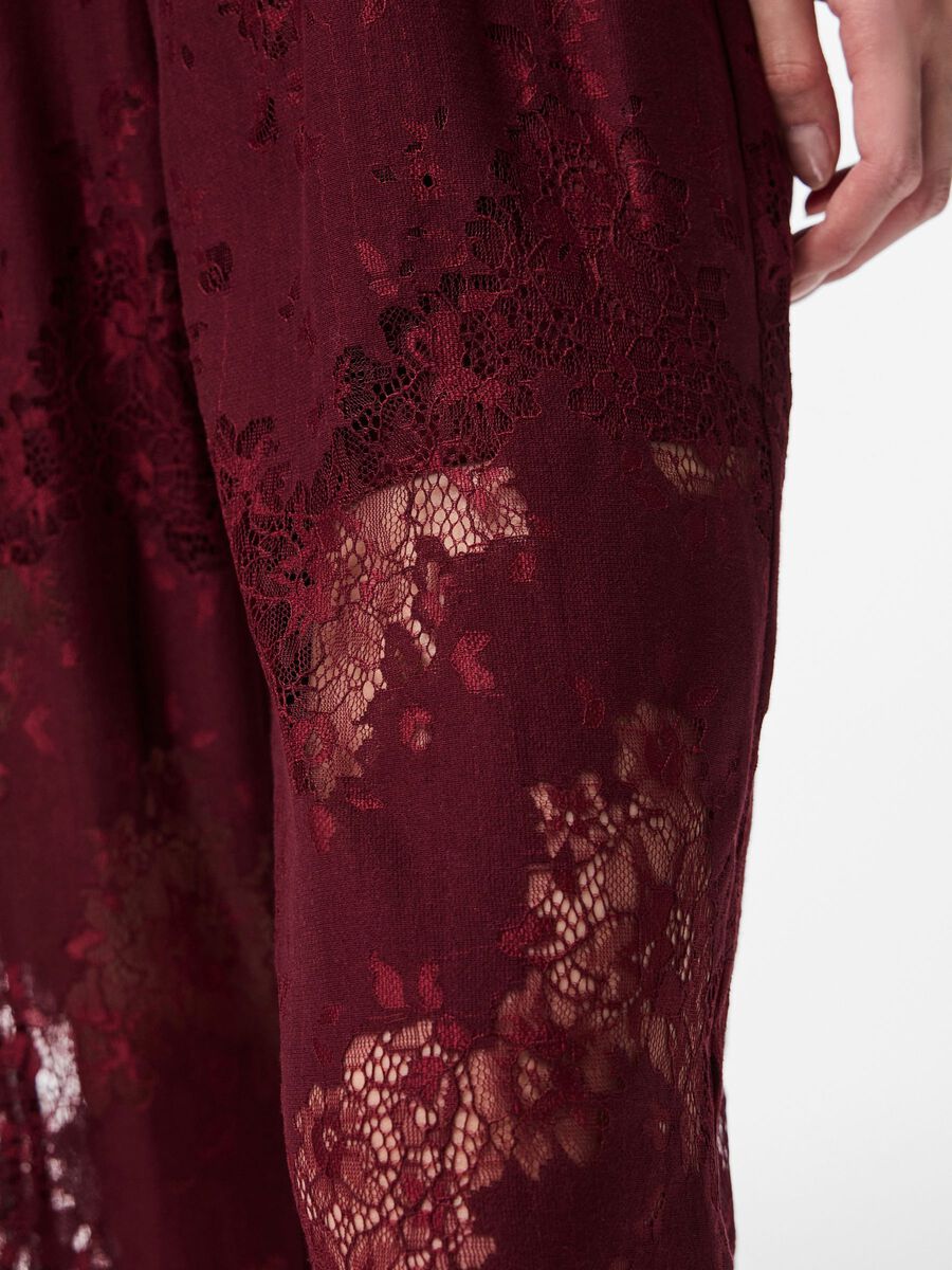 Carousel image - PCRINNE HW STRAIGHT LACE TROUSERS, Tawny Port | 4