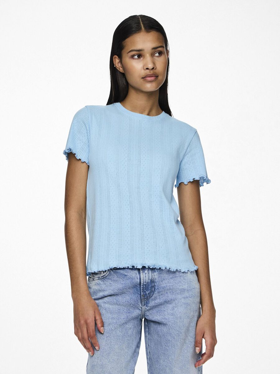 Pieces PCMARIE POINTELLE T-SHIRT, Airy Blue, highres - 17152053_AiryBlue_003.jpg