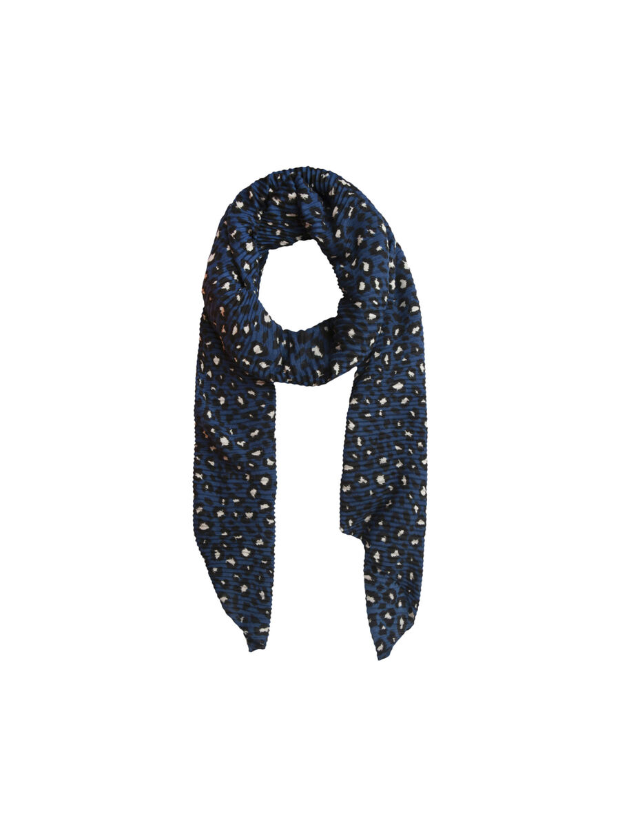 Pieces IMPRIMÉ LÉOPARD FOULARD LONG, Blue Opal, highres - 17094360_BlueOpal_001.jpg