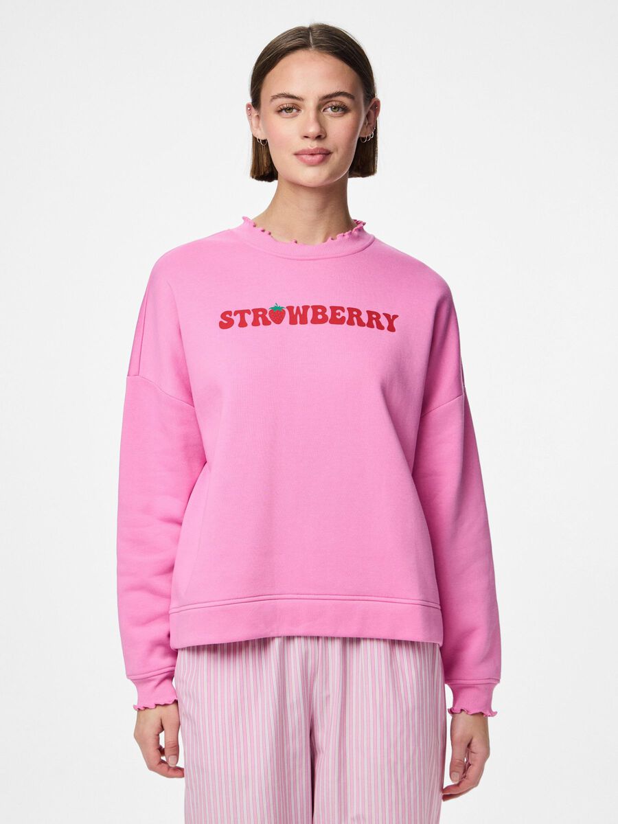 Pieces PCMALIAH TRYCKT SWEATSHIRT, Fuchsia Pink, highres - 17147858_FuchsiaPink_1210421_003.jpg