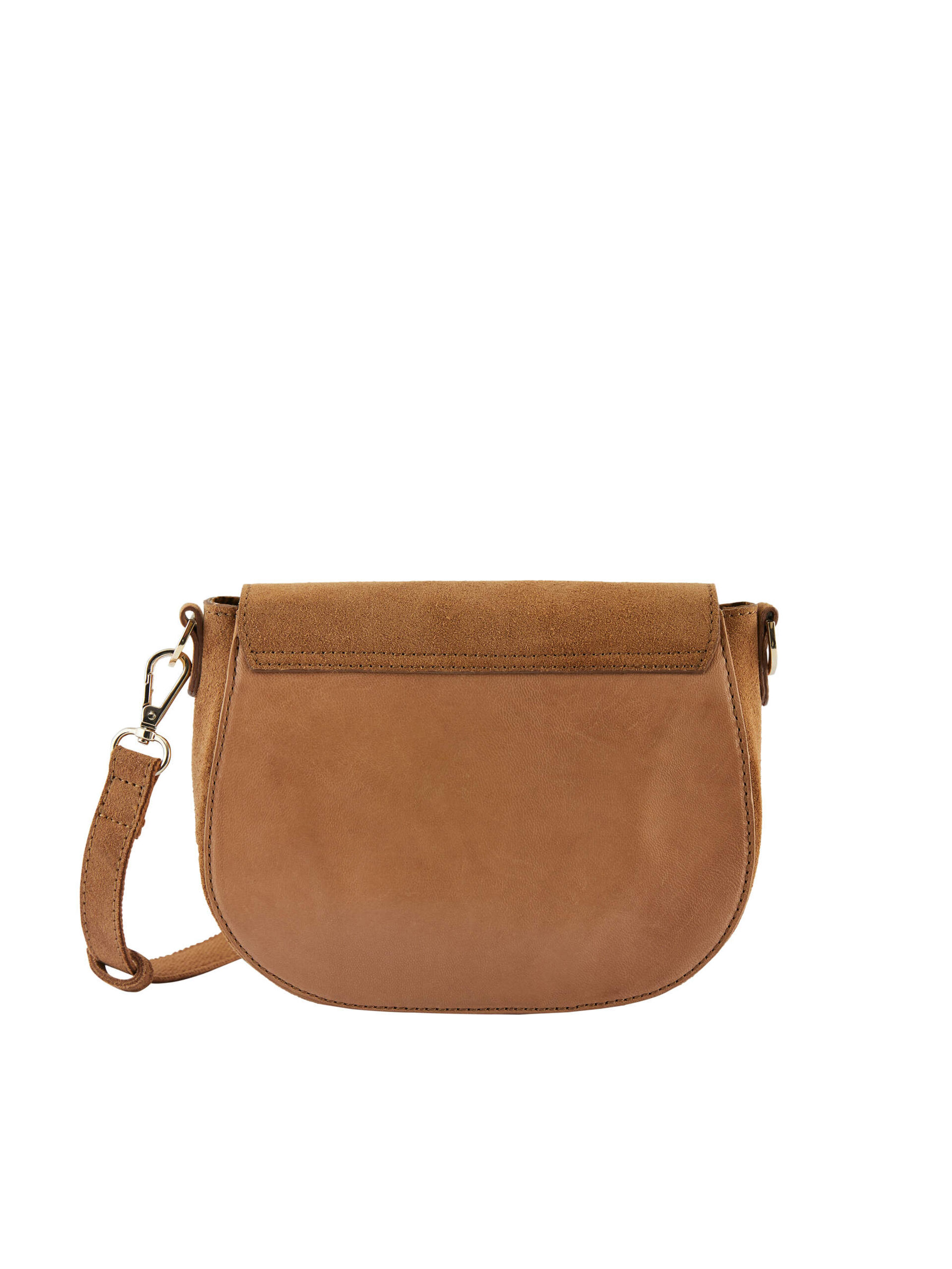 Carousel image - SUEDE SADDLE CROSSBODY BAG, Toasted Coconut | 5