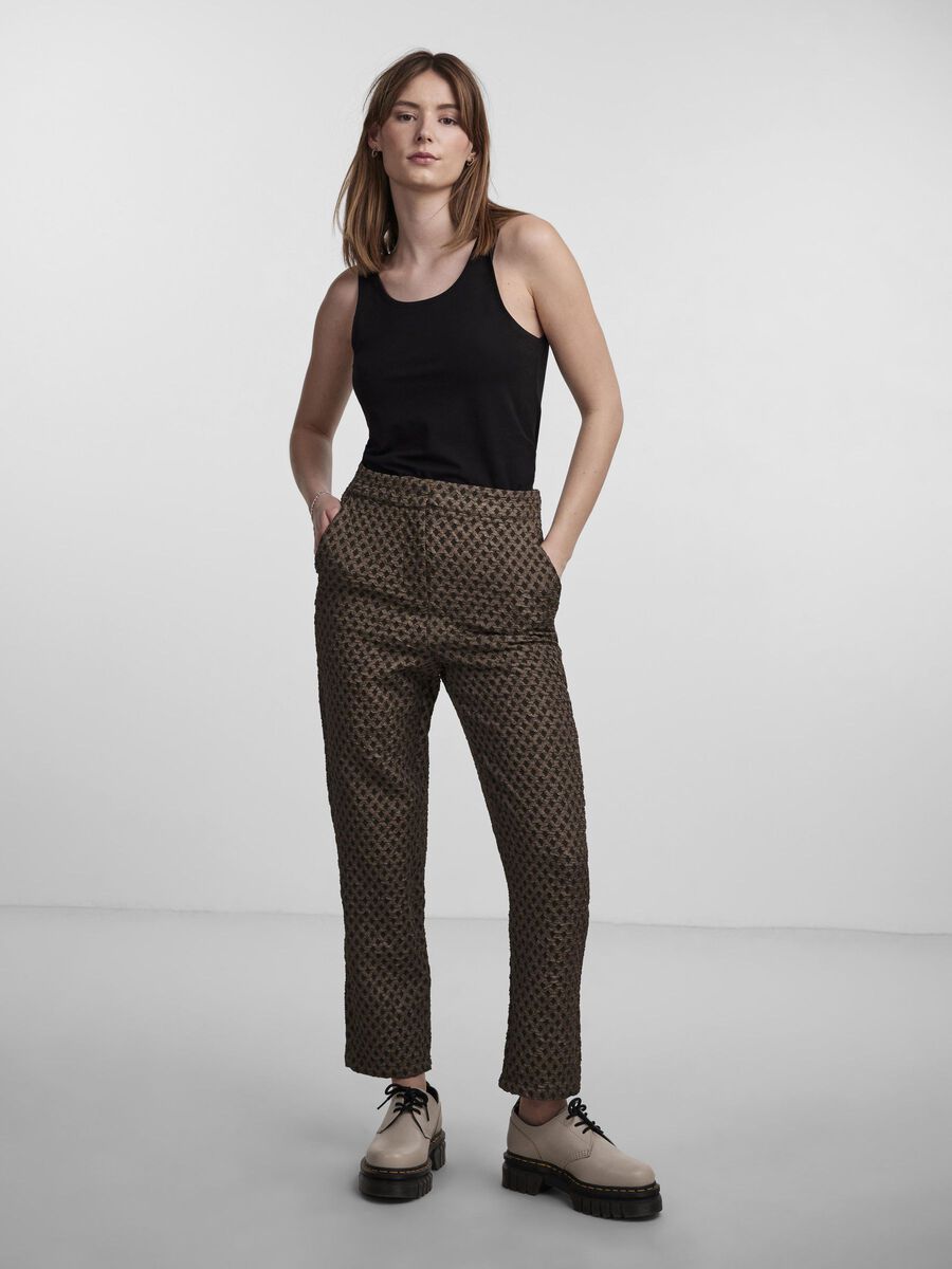 Pieces PCNIBE TROUSERS, Black Olive, highres - 17138812_BlackOlive_005.jpg