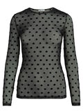 Pieces À POIS MANCHES LONGUES EN FILET BLOUSE, Black, highres - 17091361_Black_001.jpg