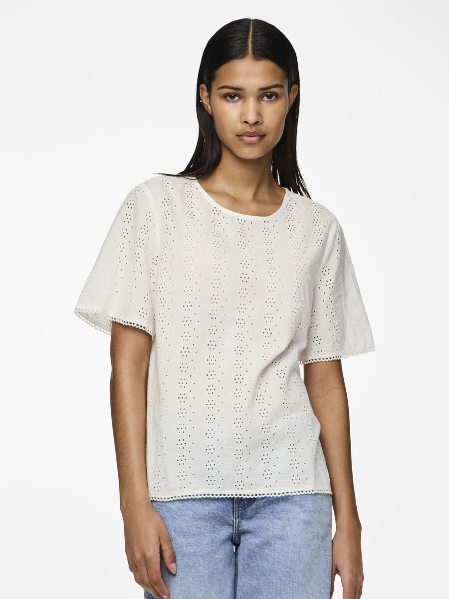Pieces PCKILLA TOP MET KORTE MOUWEN, Cloud Dancer, highres - 17150156_CloudDancer_003.jpg