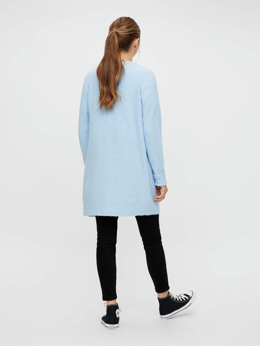 Carousel image - PCELLEN LONGLINE CARDIGAN, Cashmere Blue | 2