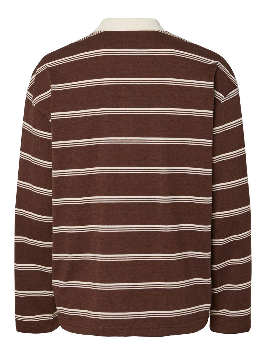 Carousel image - PCSADIE LANGARM-POLOSHIRT, Chicory Coffee | 6