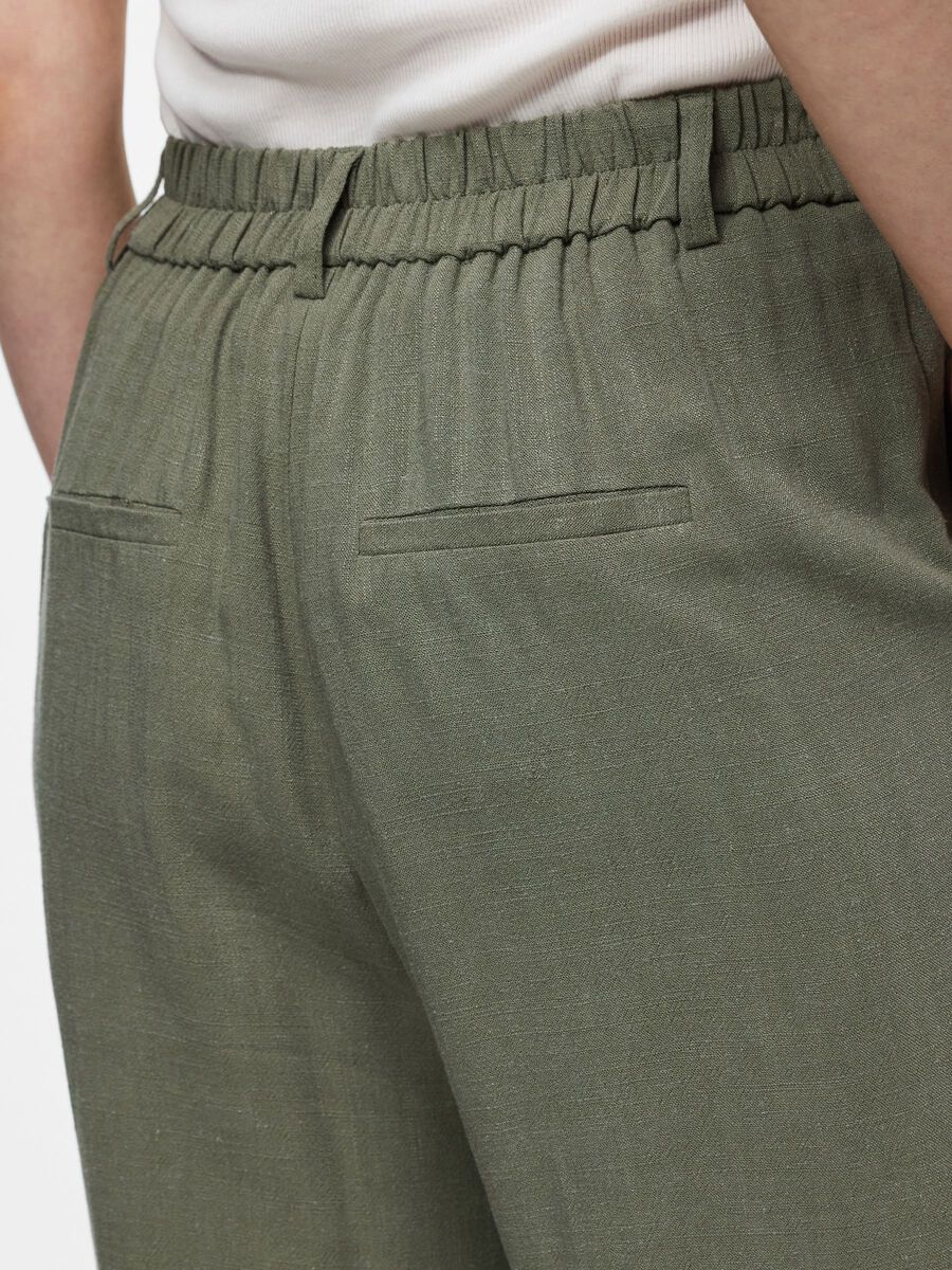 Carousel image - PCVINSTY HW WIDE-LEG TROUSERS, Deep Lichen Green | 4